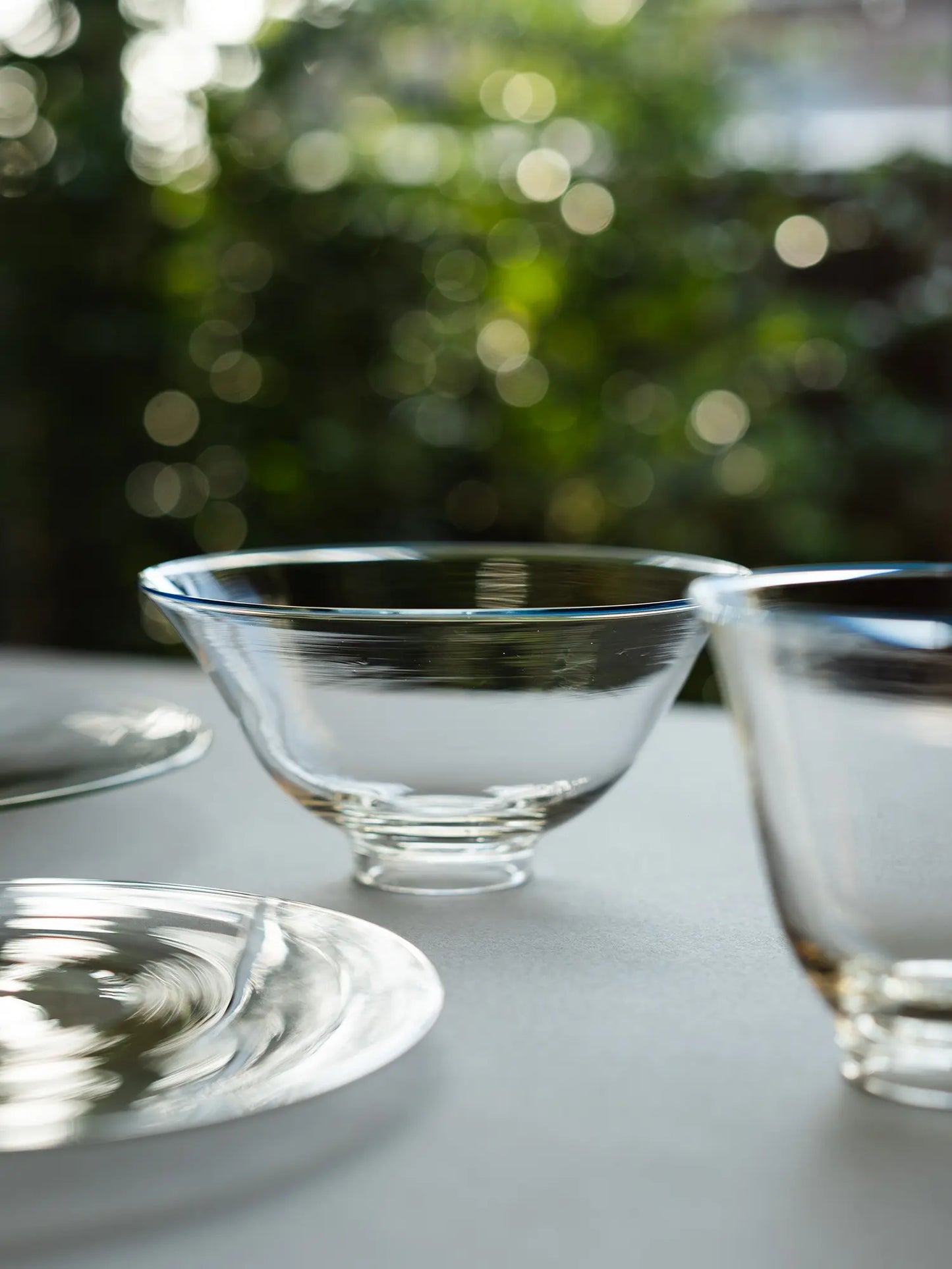 WASHIZUKA GLASS STUDIO Indigo Line Pattern Glassware