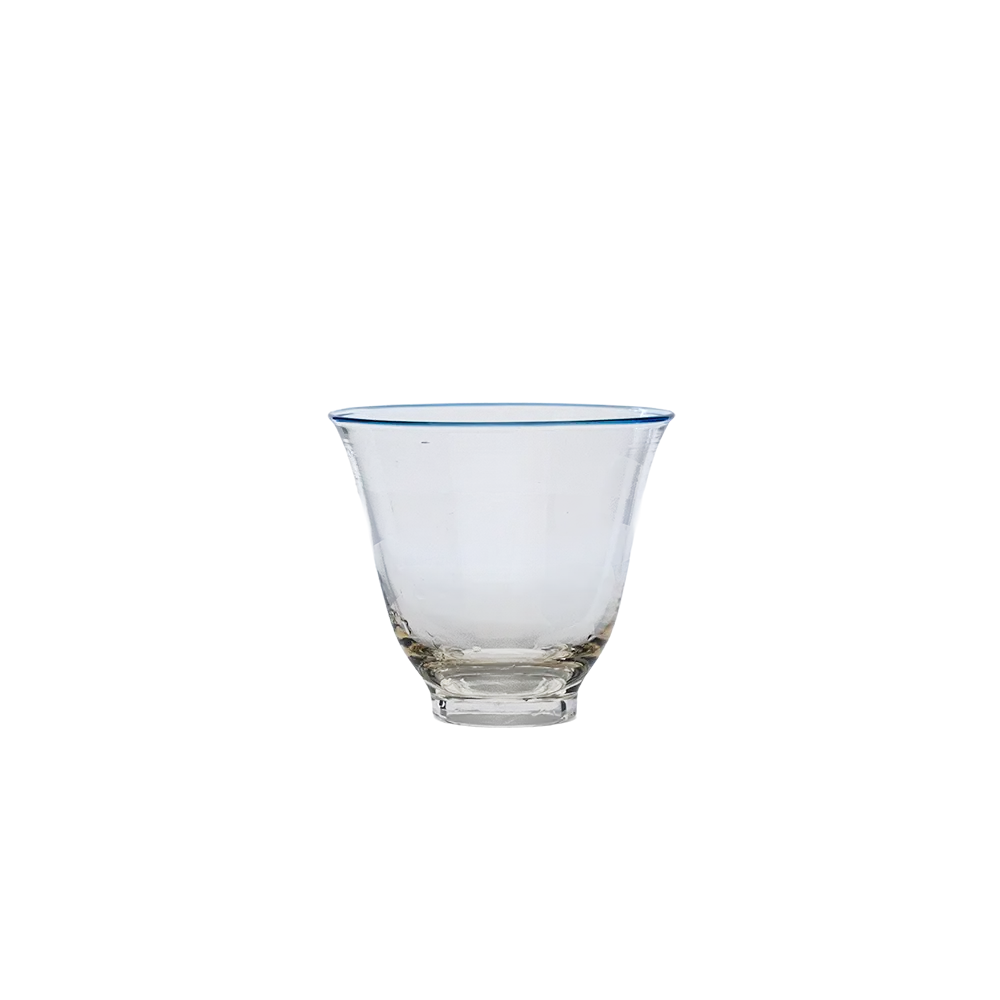 WASHIZUKA GLASS STUDIO Indigo Line Pattern Glassware