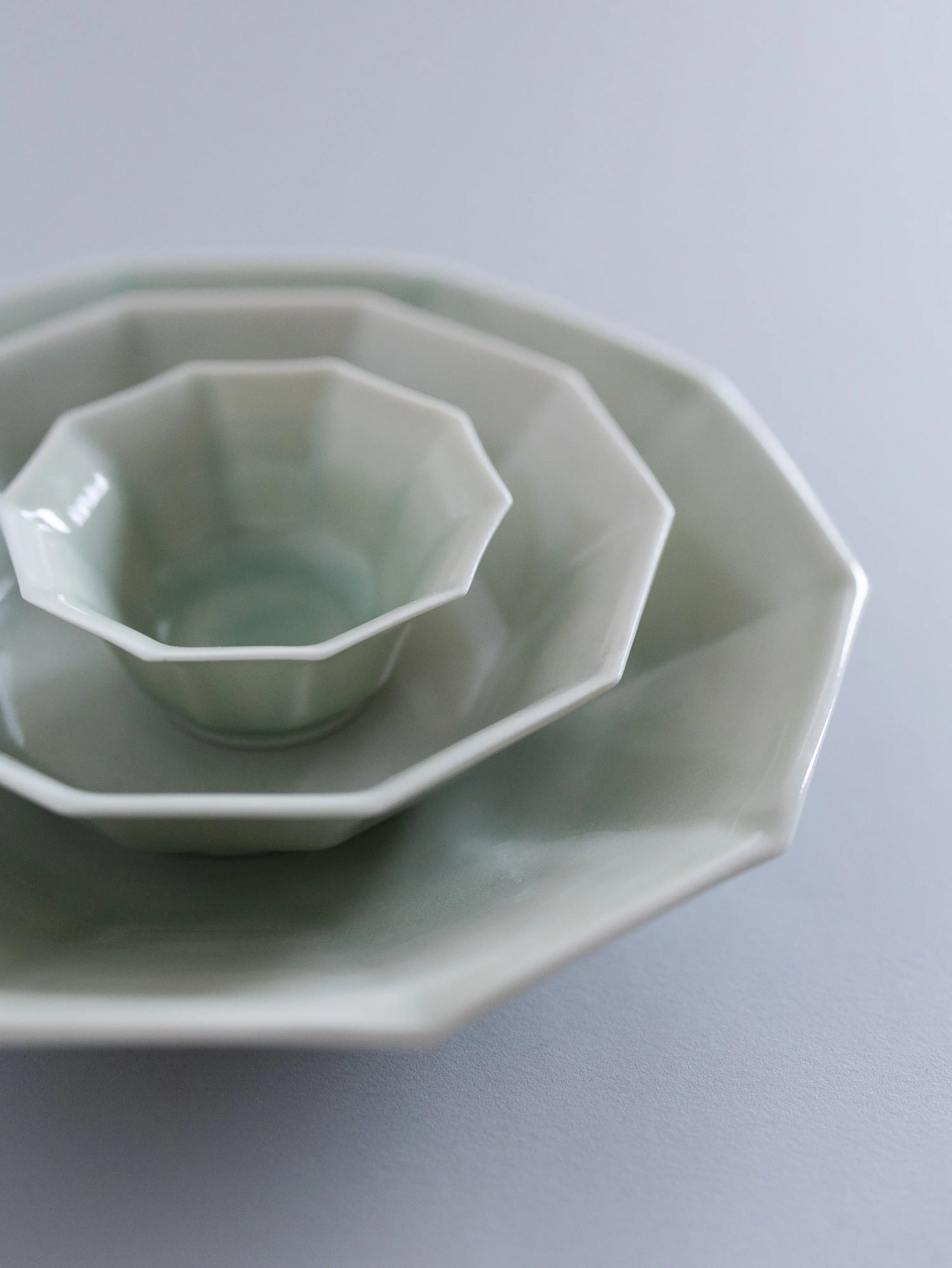 村上雄一  青磁10角 皿と鉢